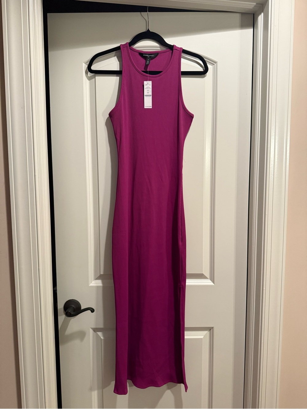 White House Black Market Sleeveless Fuchsia Maxi Dress